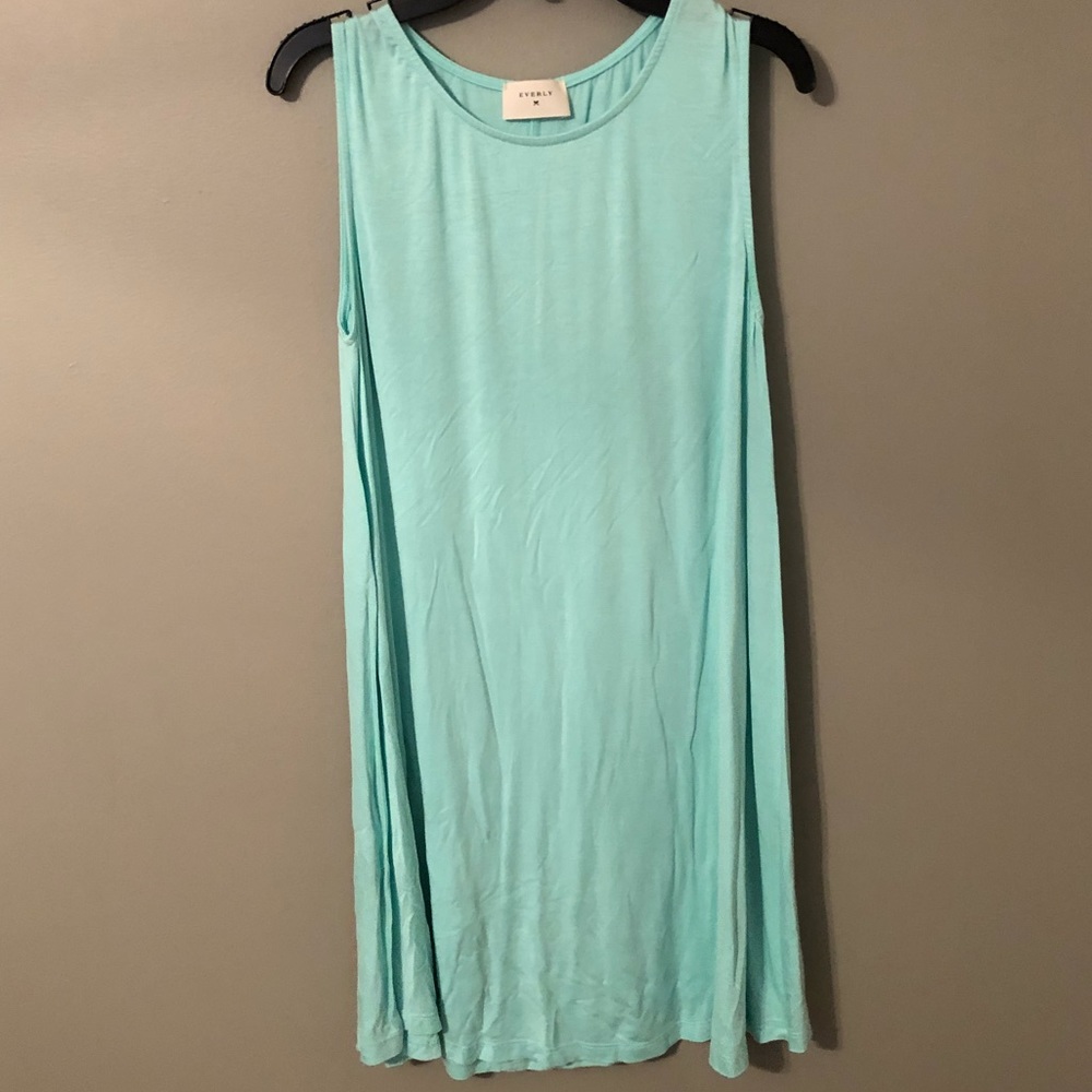 Teal colored Mini dress